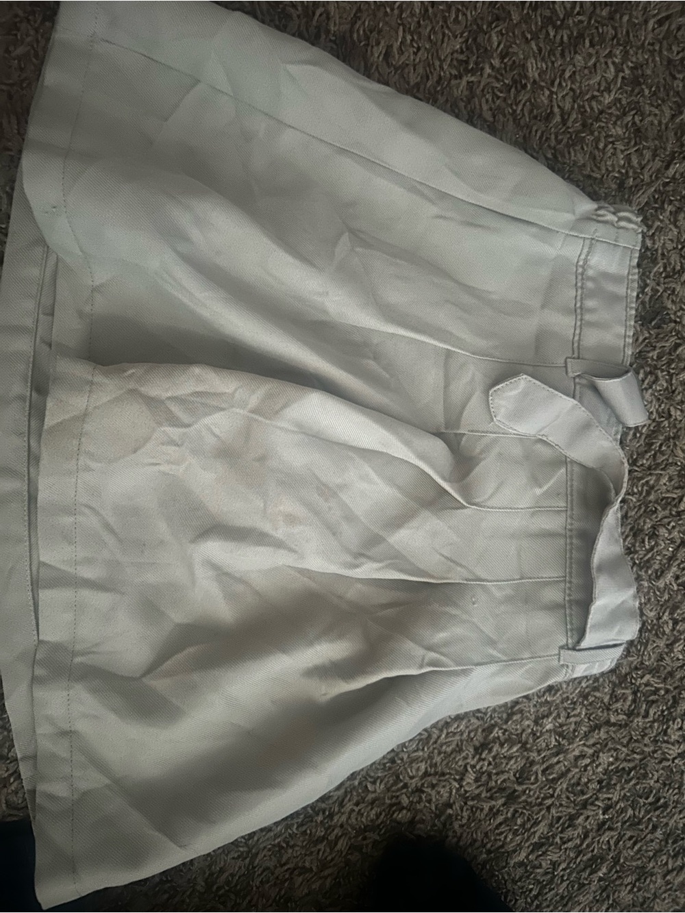 Girls Beige Pleated Skirt